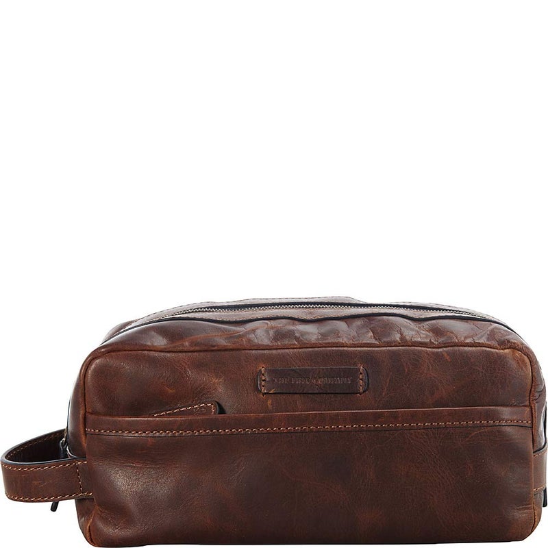 FRYE Men's Logan Large Travel Dopp Kit, Dark Brown, One Size - Image 1